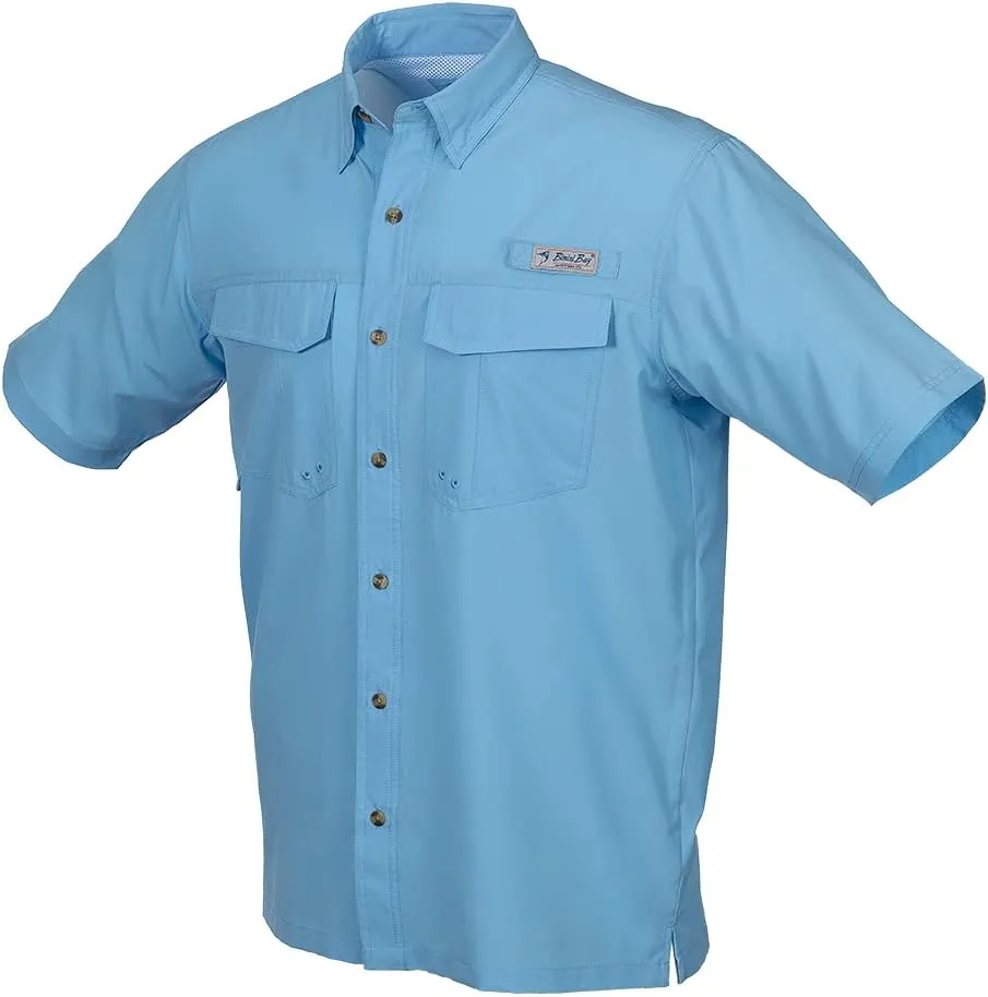 Bimini Bay Outfitters LTD Bimini Flats V Men's Short Sleeve Fishing Shirt Featuring BloodGuard Plus