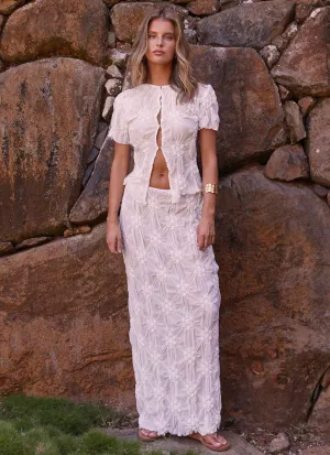 Biodegradable Treatment Effortlessly Low Rise Maxi Skirt - Ivory Effortlessly Low Rise Maxi Skirt - Ivory Cozy Material