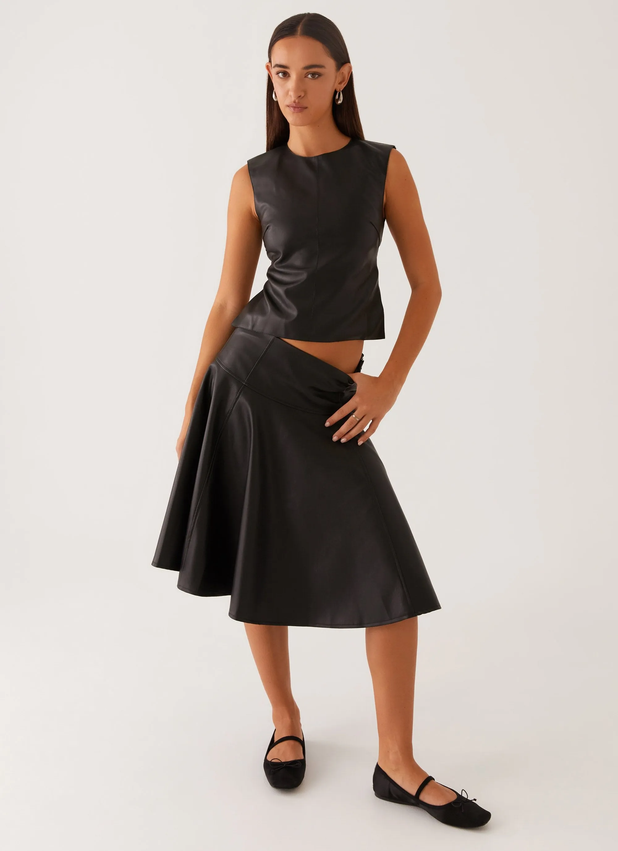 Layer-Friendly Fit Universal Fit System Tyler Midi Skirt - Black