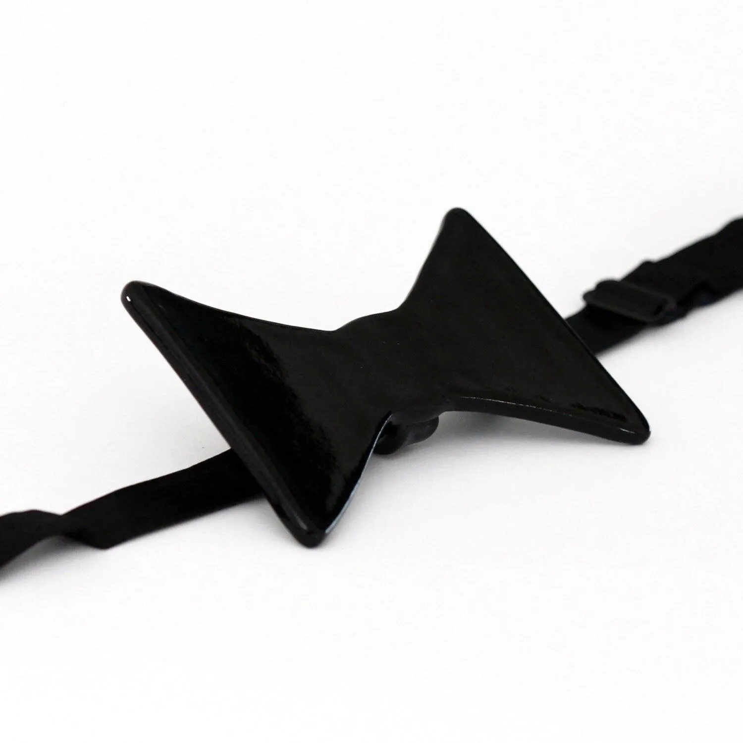 Black Bow Tie, Fathers Day, Mens  Bow Tie Accessories - Handmade Ceramic Bow Tie