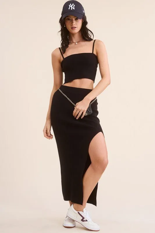 Black Haddy Skirt Set
