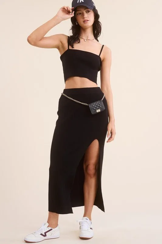 Black Haddy Skirt Set