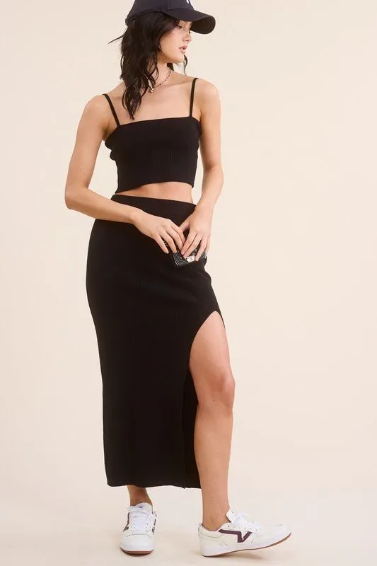 Black Haddy Skirt Set