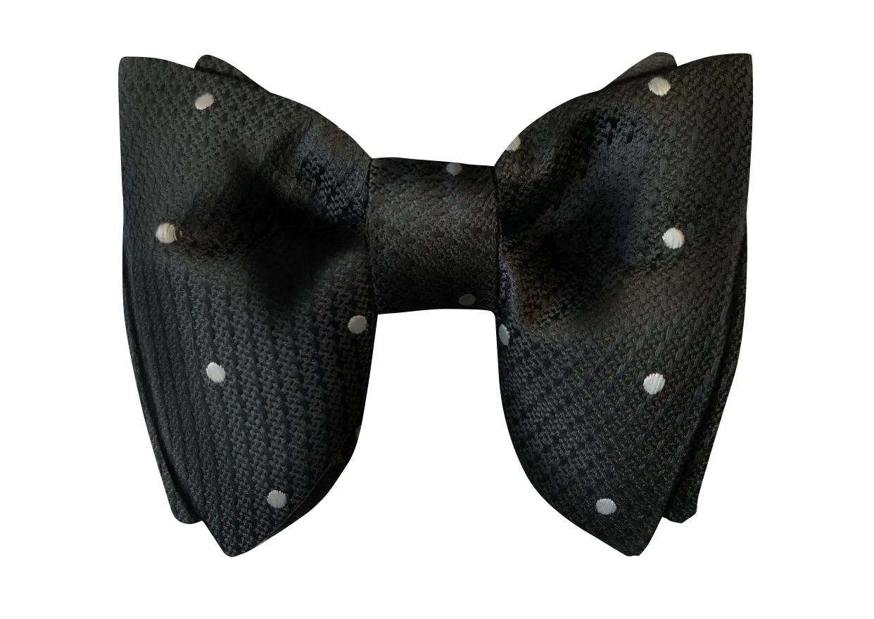 Black PolkaDot Evening Bow Tie - The Butterfly