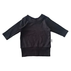 Black Ribbed Lounge Set