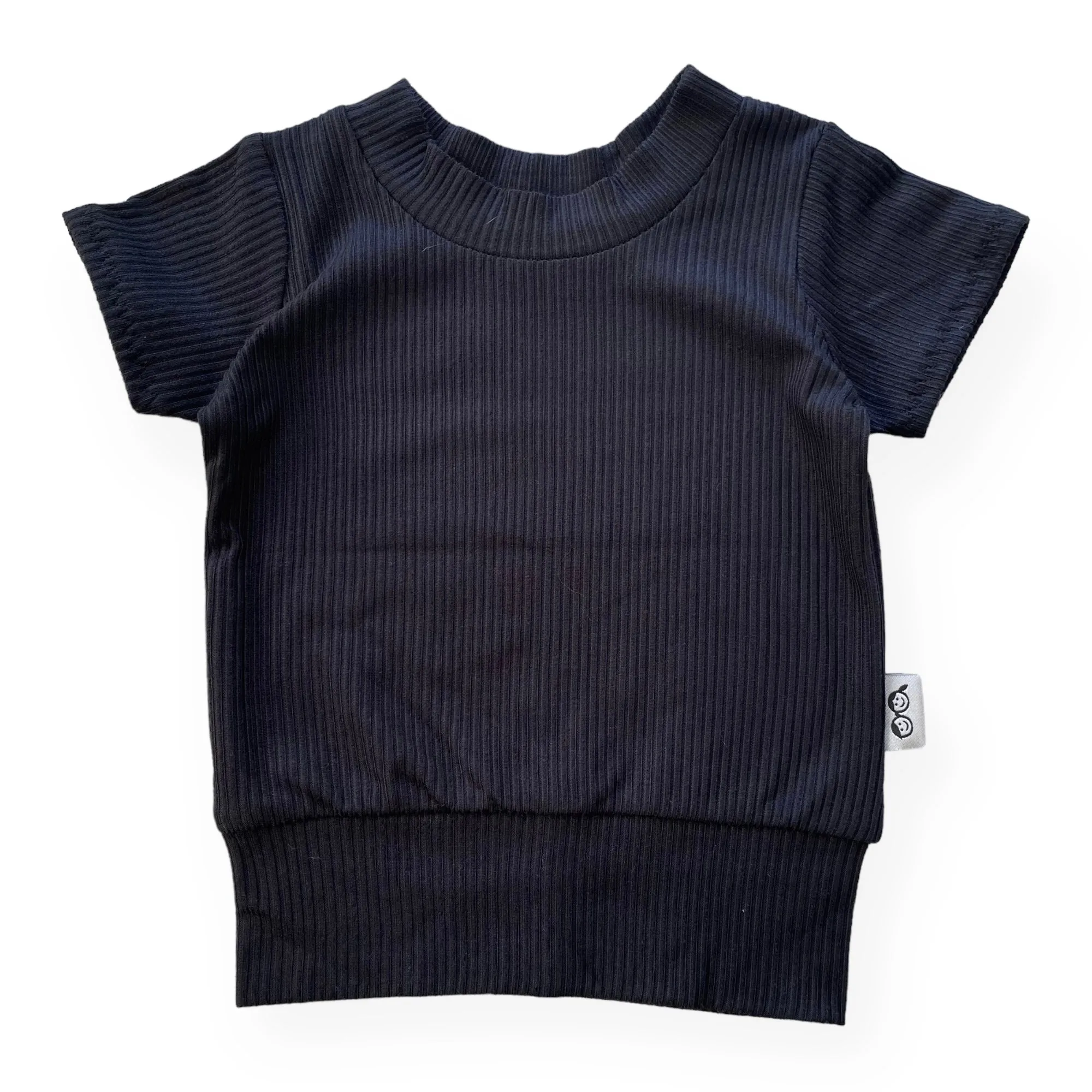 Black Ribbed Summer Lounge Set