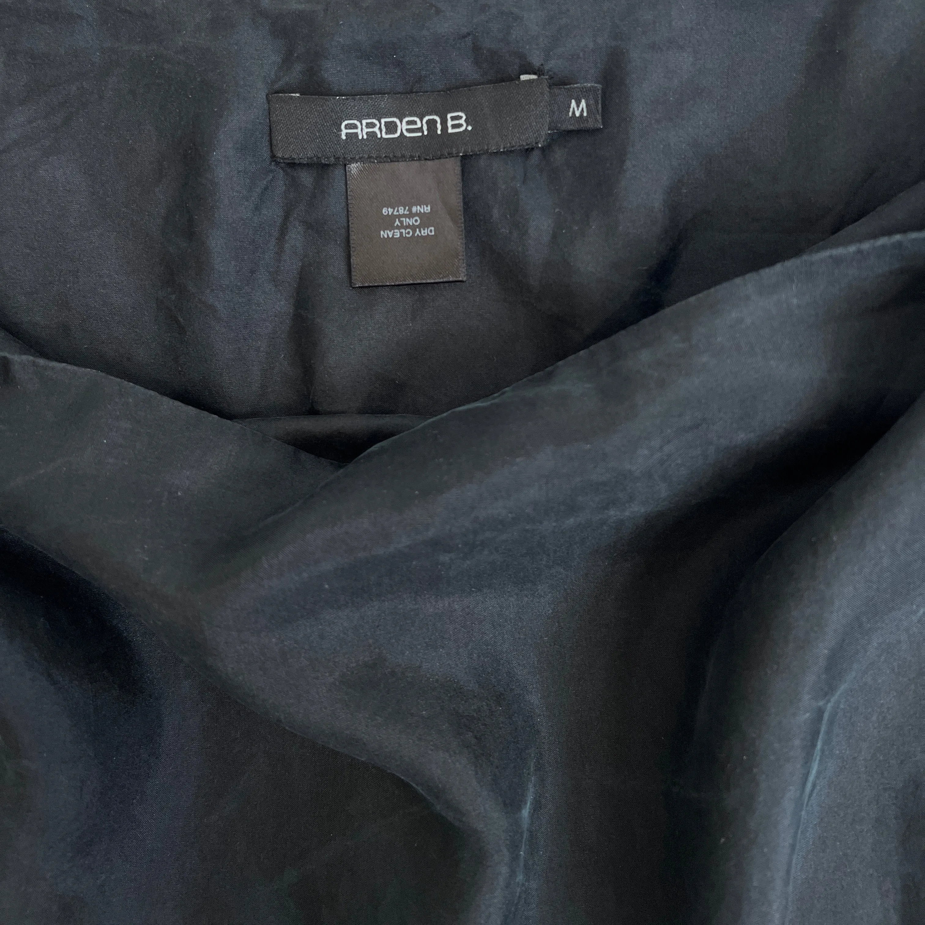 Black silk mini skirt M