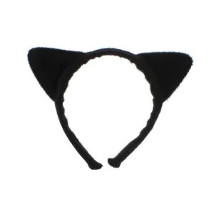Black Velvet Cat Ears Headband