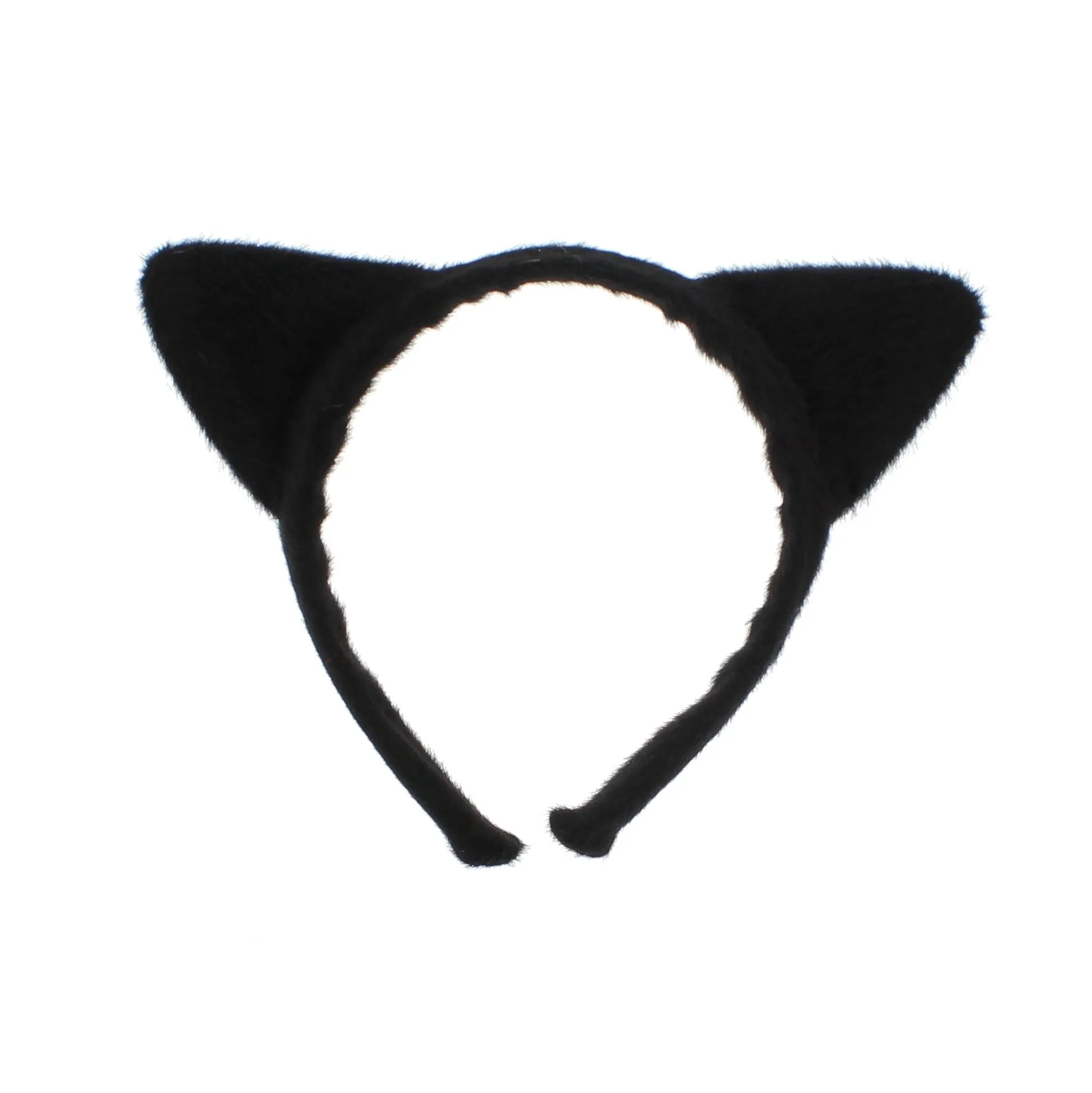 Black Velvet Cat Ears Headband