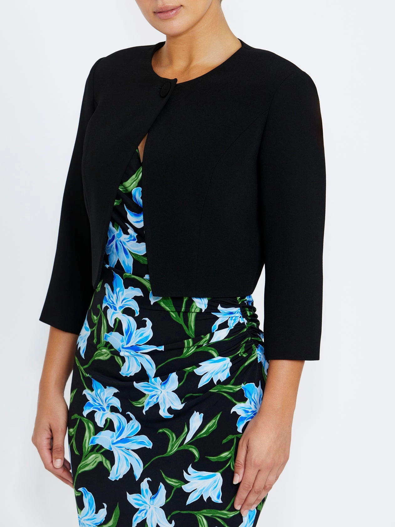 Black Crepe Single Button Jacket Outdoor Duty Waterproof gear