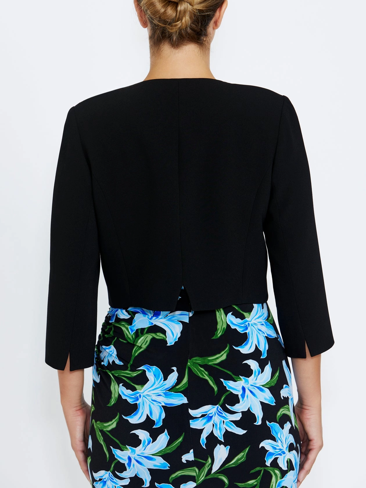 Algorithm Black Crepe Single Button Jacket