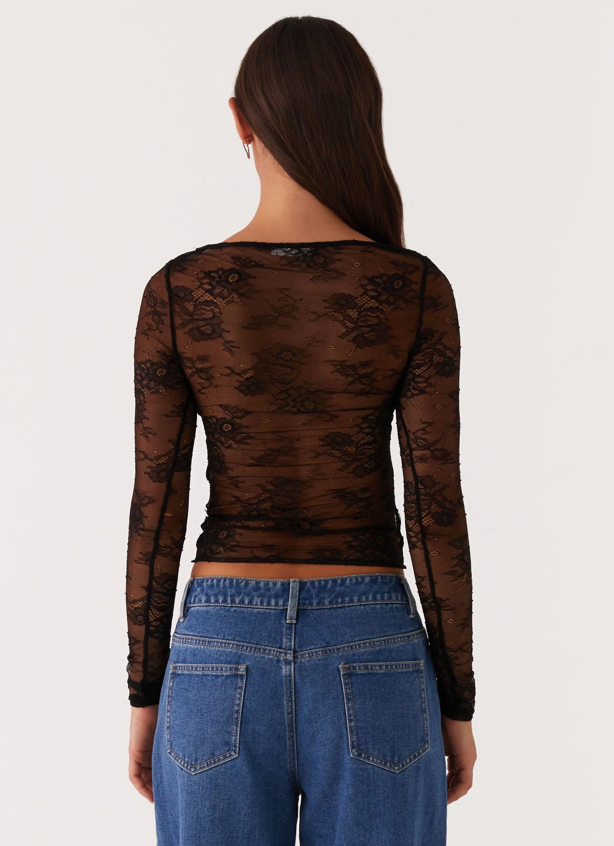 BondedSeamTechnology Blanca Lace Top - Black