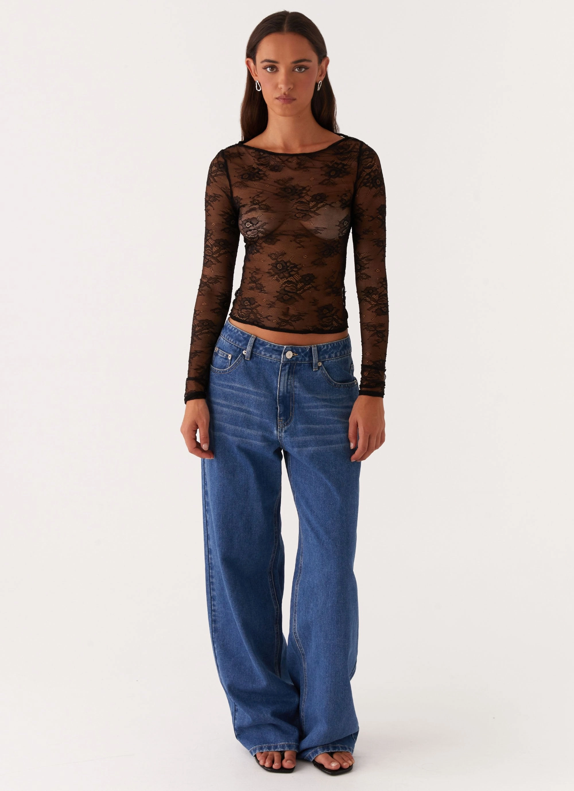 Blanca Lace Top - Black ZonalVentilation LightweightMaterial