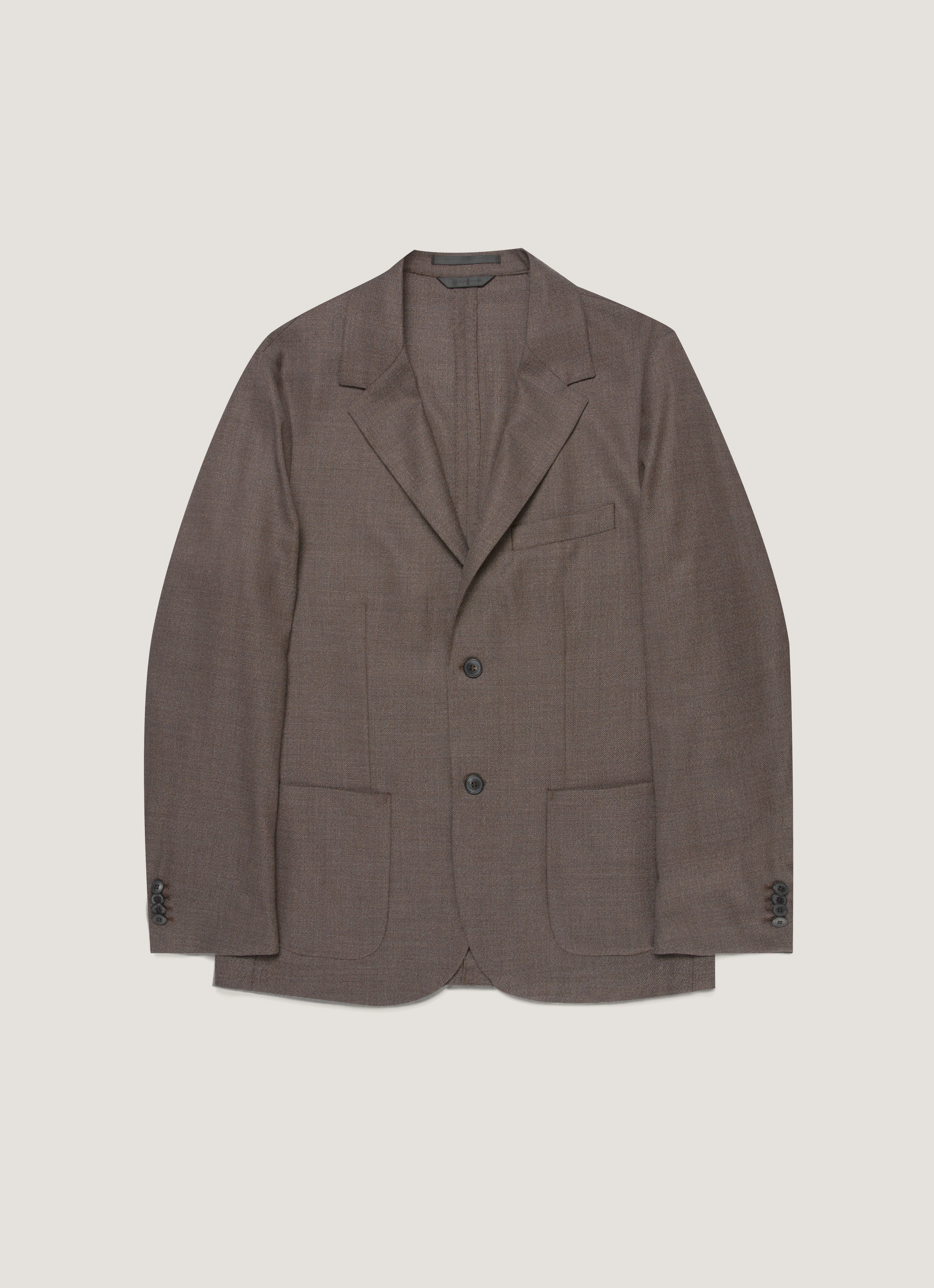 Lightweight Wear Men's Lightweight Travel Wool Blazer in Light Coffee Melange