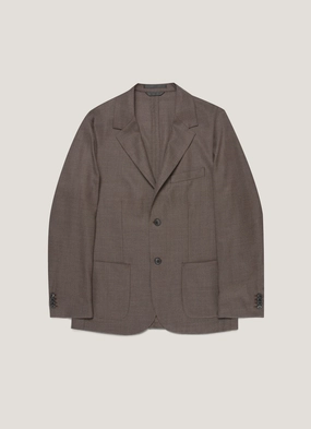 Bleached look Men's Lightweight Travel Wool Blazer in Light Coffee Melange Lightweight Wear Men's Lightweight Travel Wool Blazer in Light Coffee Melange