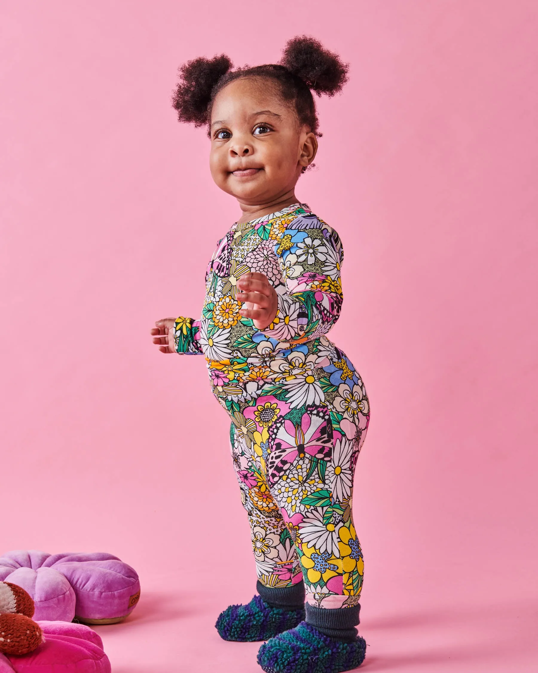 Bliss Floral Organic Drop Crotch Pant