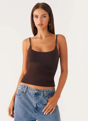 Blondie Tank Top - Chocolate Durable materials CrossBackDesign Blondie Tank Top - Chocolate
