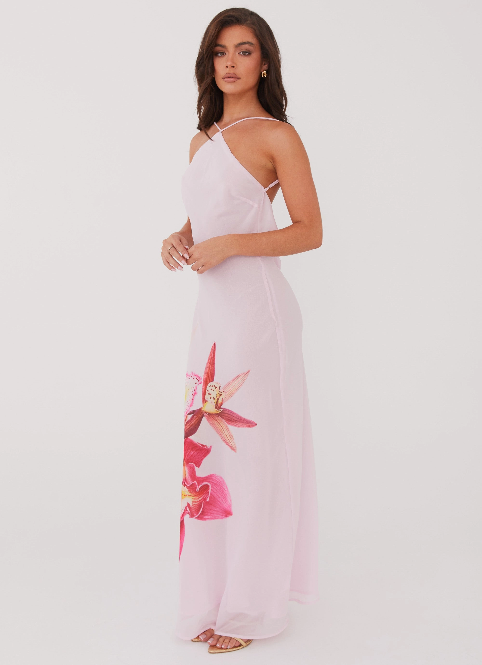 Blossom Hearts Maxi Dress - Pink Peony Relaxed Vibe