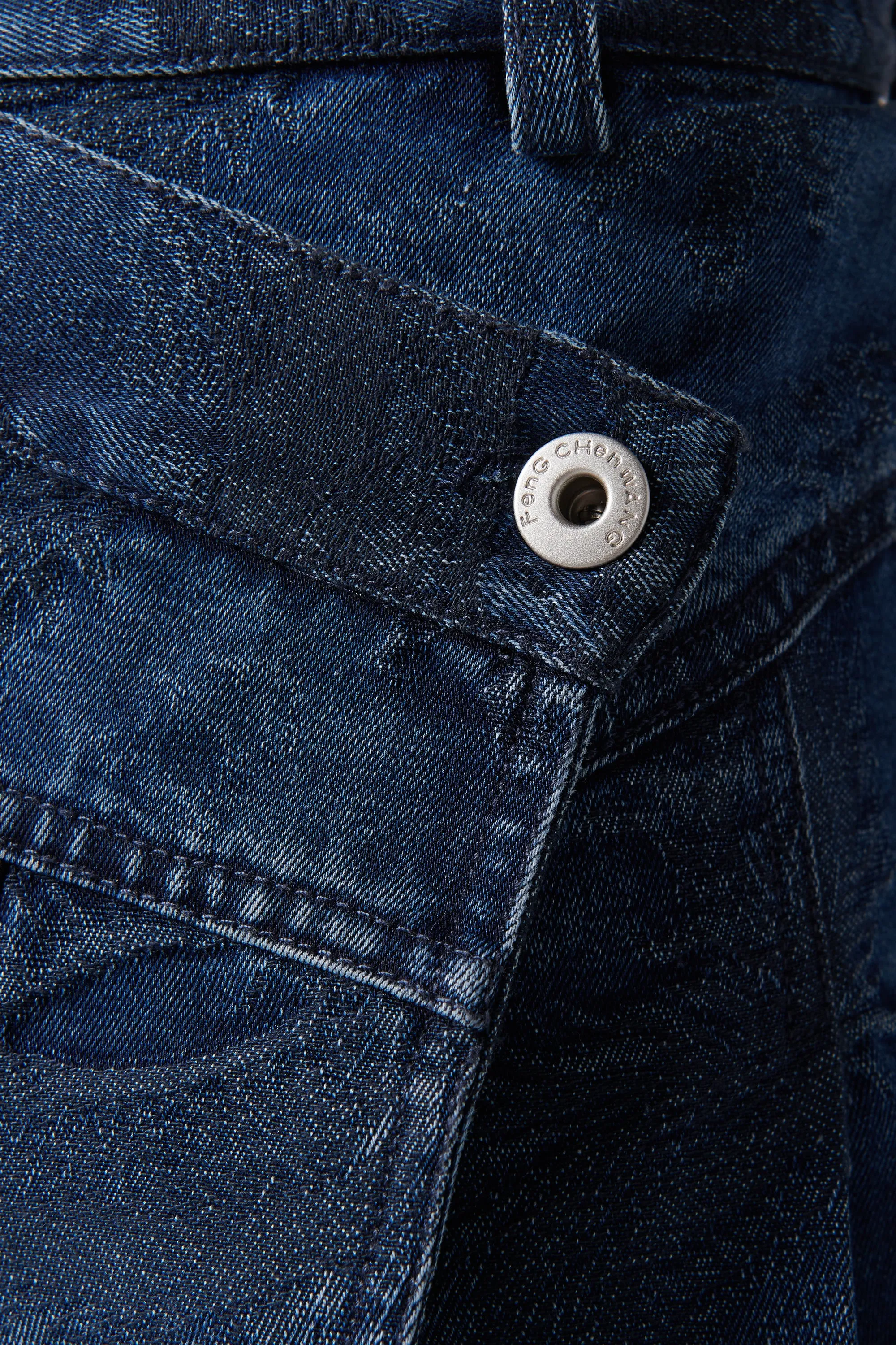 Blue Deconstructed Denim Mini Skirt