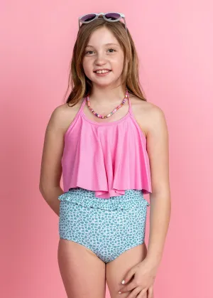 Blue Ditsy Floral | Youth Mid-Ruffle Bottoms