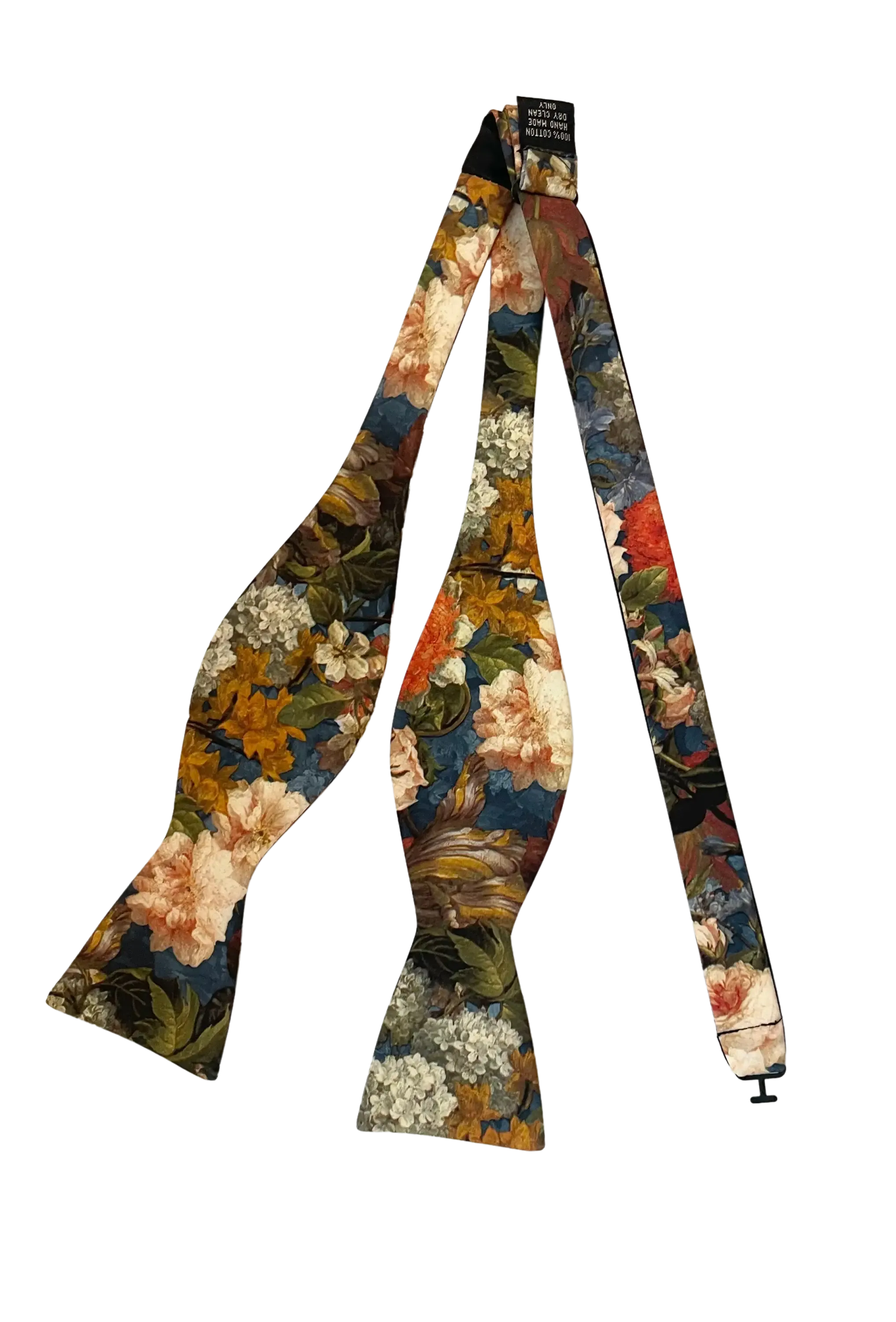 Blue Floral Bow Tie Self Tie HAMILTON by MYTIESHOP