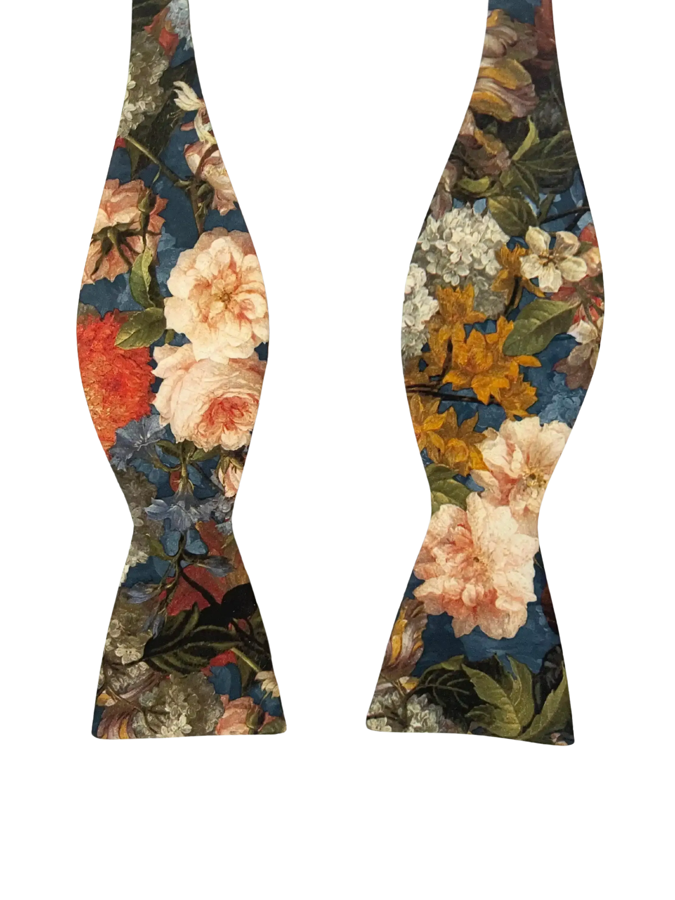 Blue Floral Bow Tie Self Tie HAMILTON by MYTIESHOP
