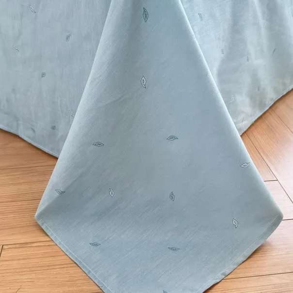 Blue Leaves Bedding Set