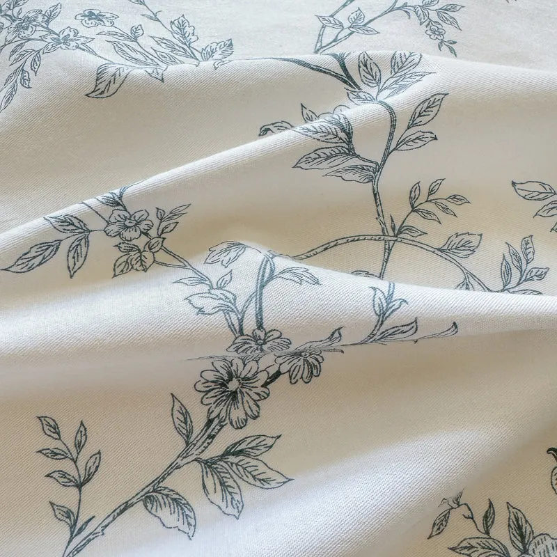 Blue Leaves Bedding Set