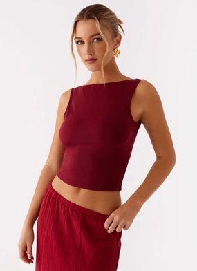 Blythe Top - Rhubard MultiPanel Cut Blythe Top - Rhubard SoftTouch