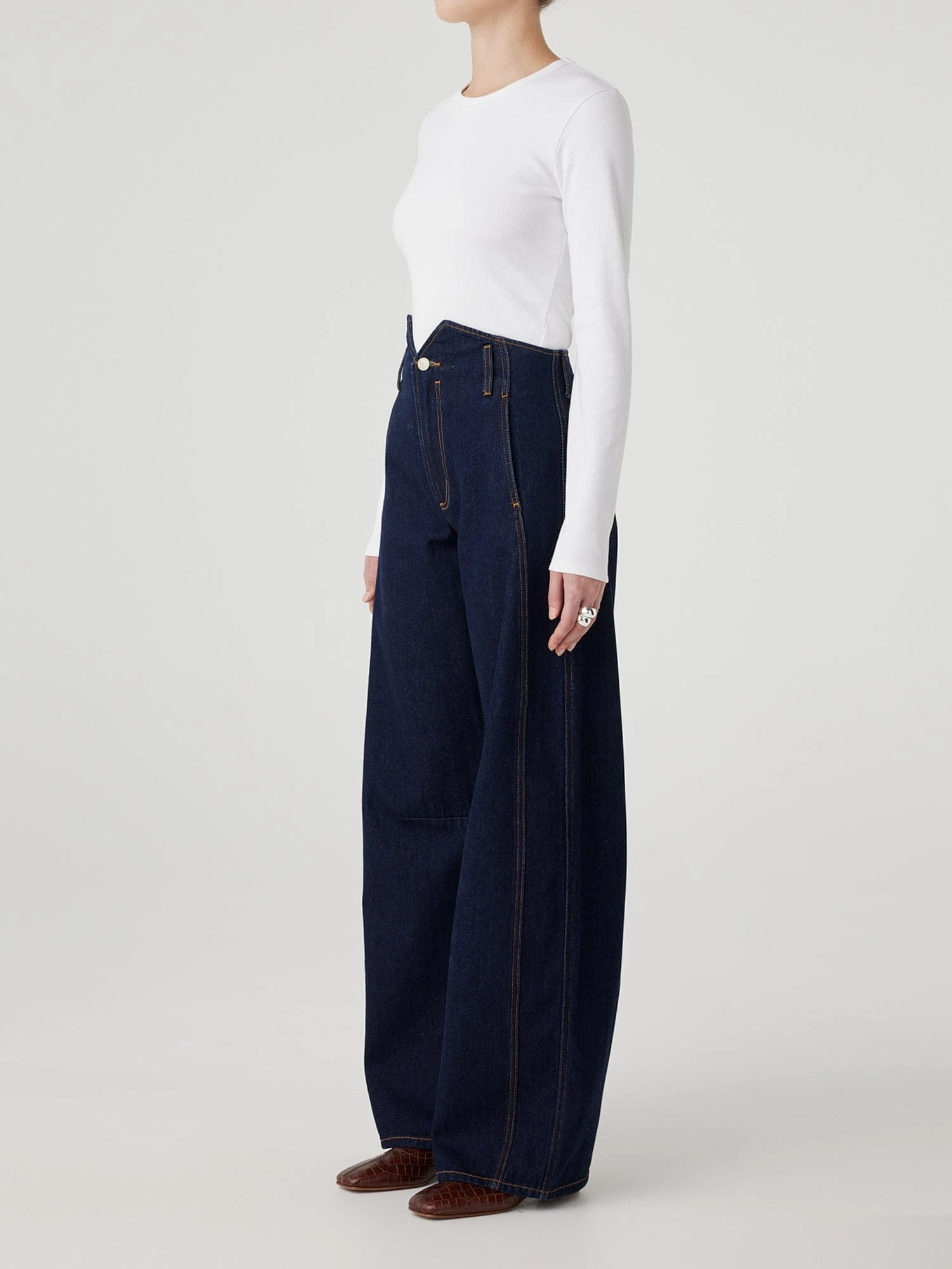 Vera Tuxedo Jean Pure Blue Zero Waste Pattern Design Brunch Outfit Summer Vibes Versatile