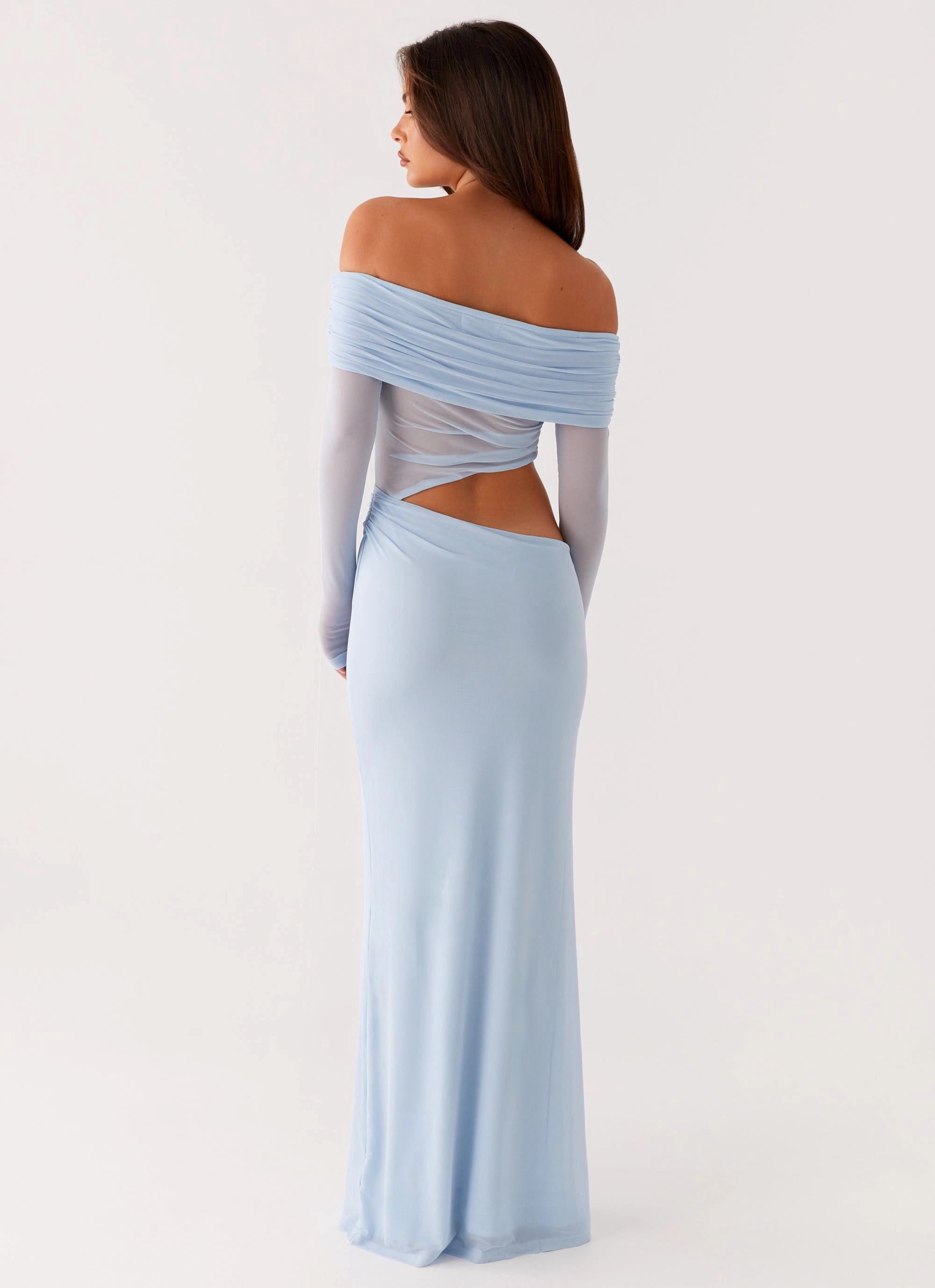 Simple Motion Pure Vibes Bodycon Silhouette Emery Maxi Dress - Blue
