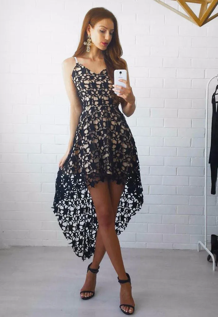 Bohemian Irregular Lace Spaghetti Strap Dress