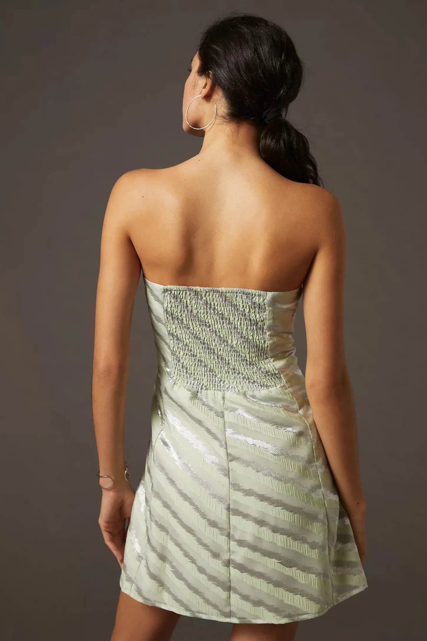 Minimalist Look Bow-Tie Tube Sleeveless Mini Dress