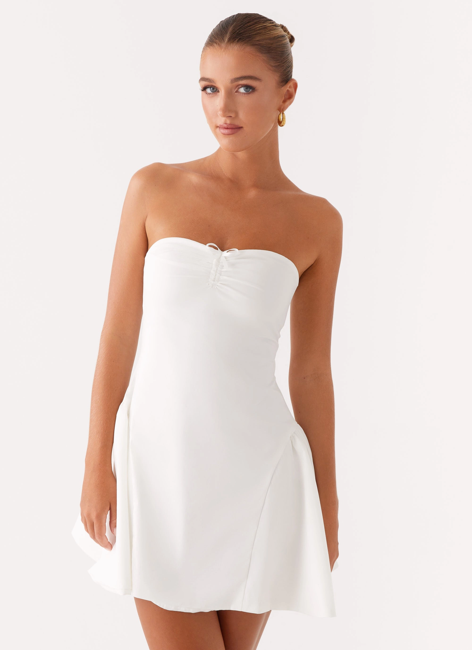 Smooth Lines Lucille Mini Dress - White