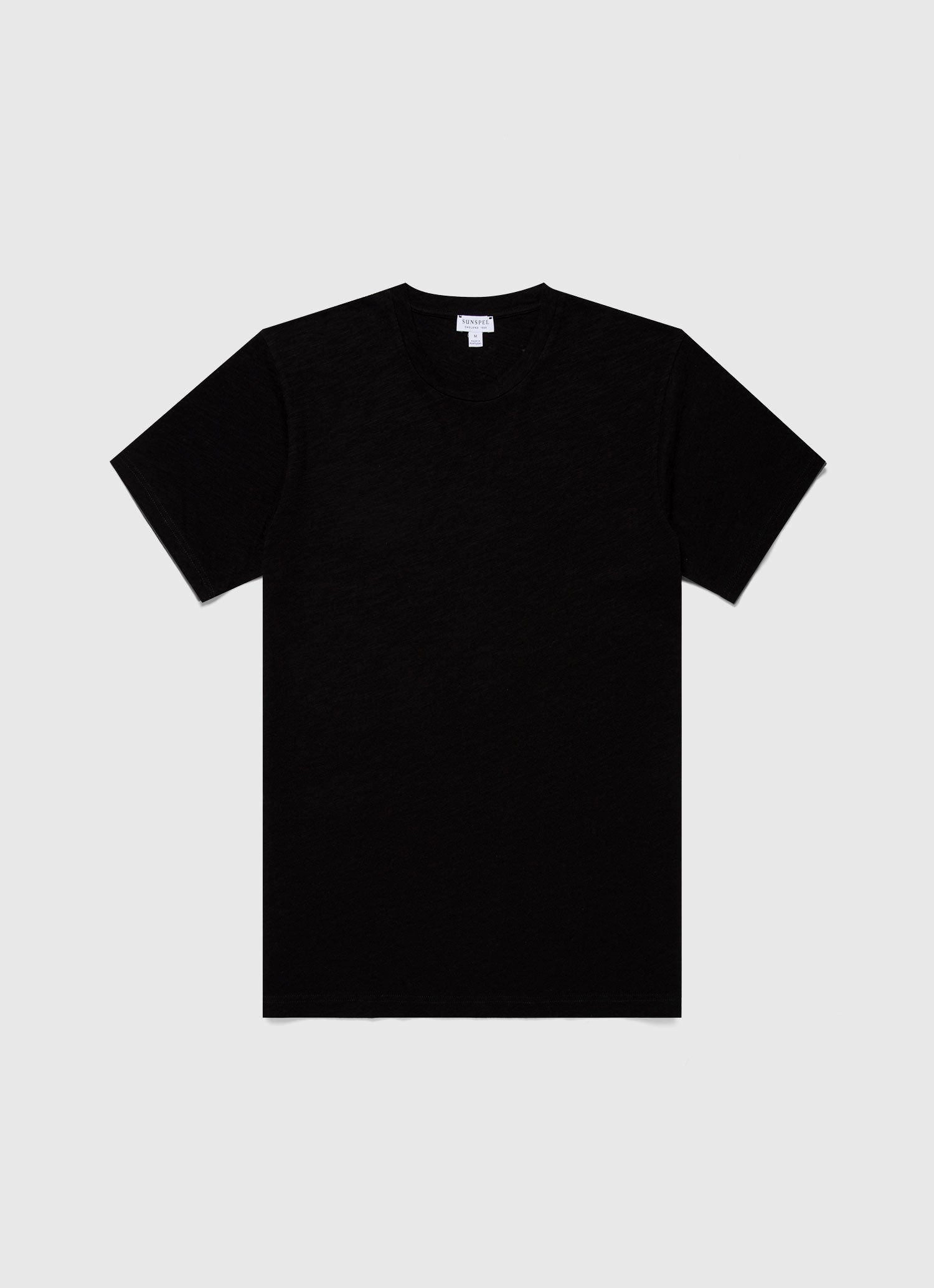 Breathable Layer Men's Cotton Linen T-shirt in Black