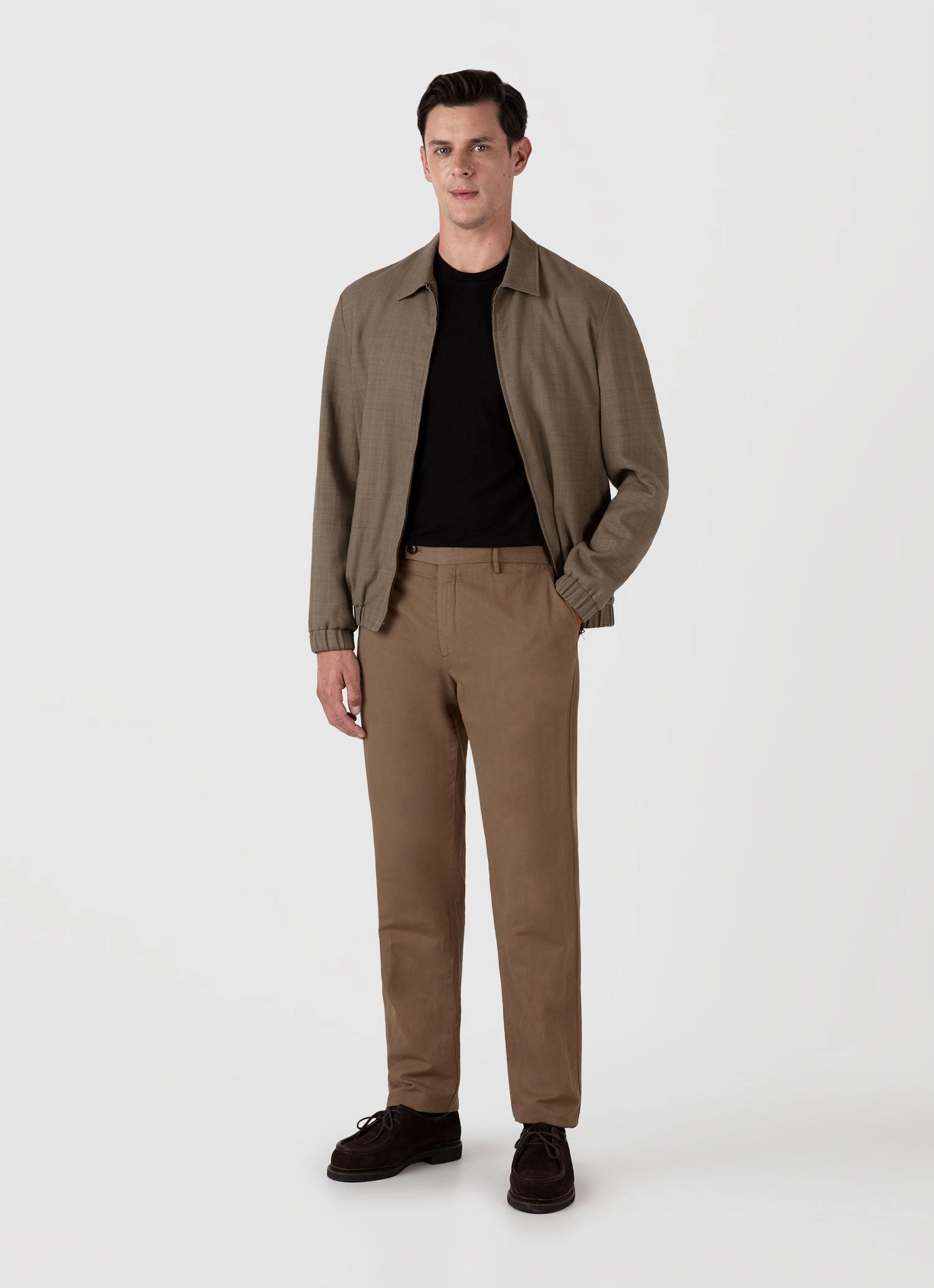 Comfy Design Sleep Men's Cotton Linen T-shirt in Black