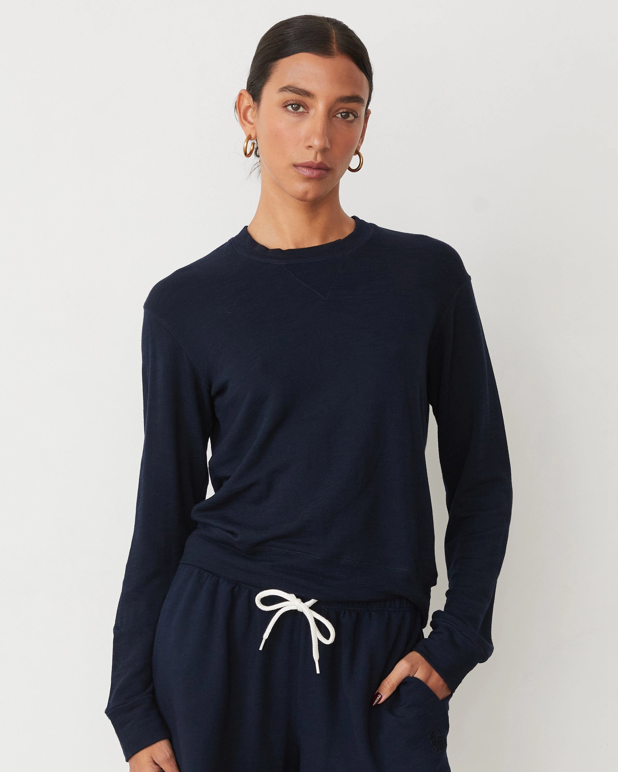Flatlock Stitching Technique Supersoft Crew Neck Sweatshirt