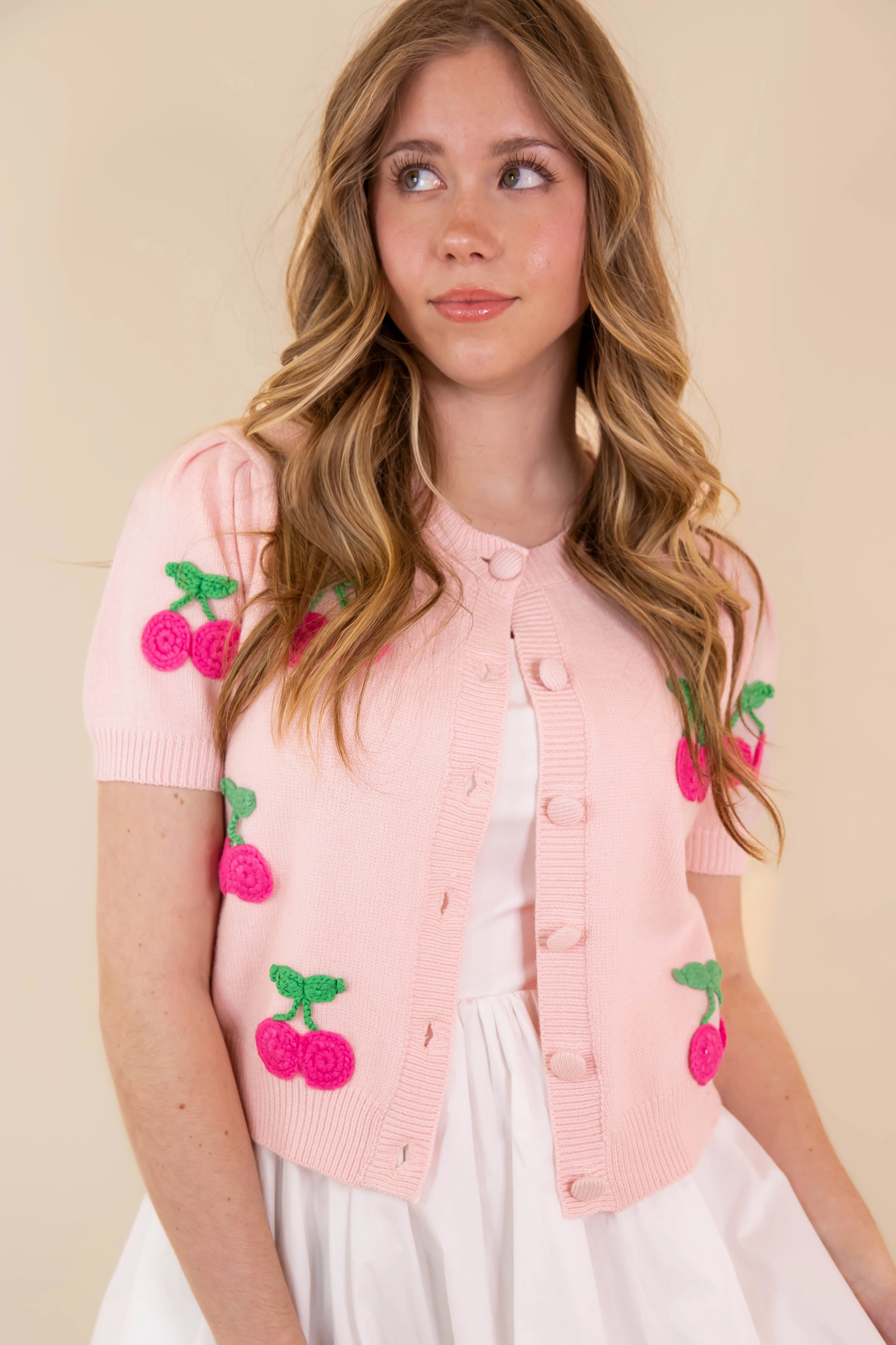 YarnDyedQuality Compression Fit A Sweet Treat Cardigan