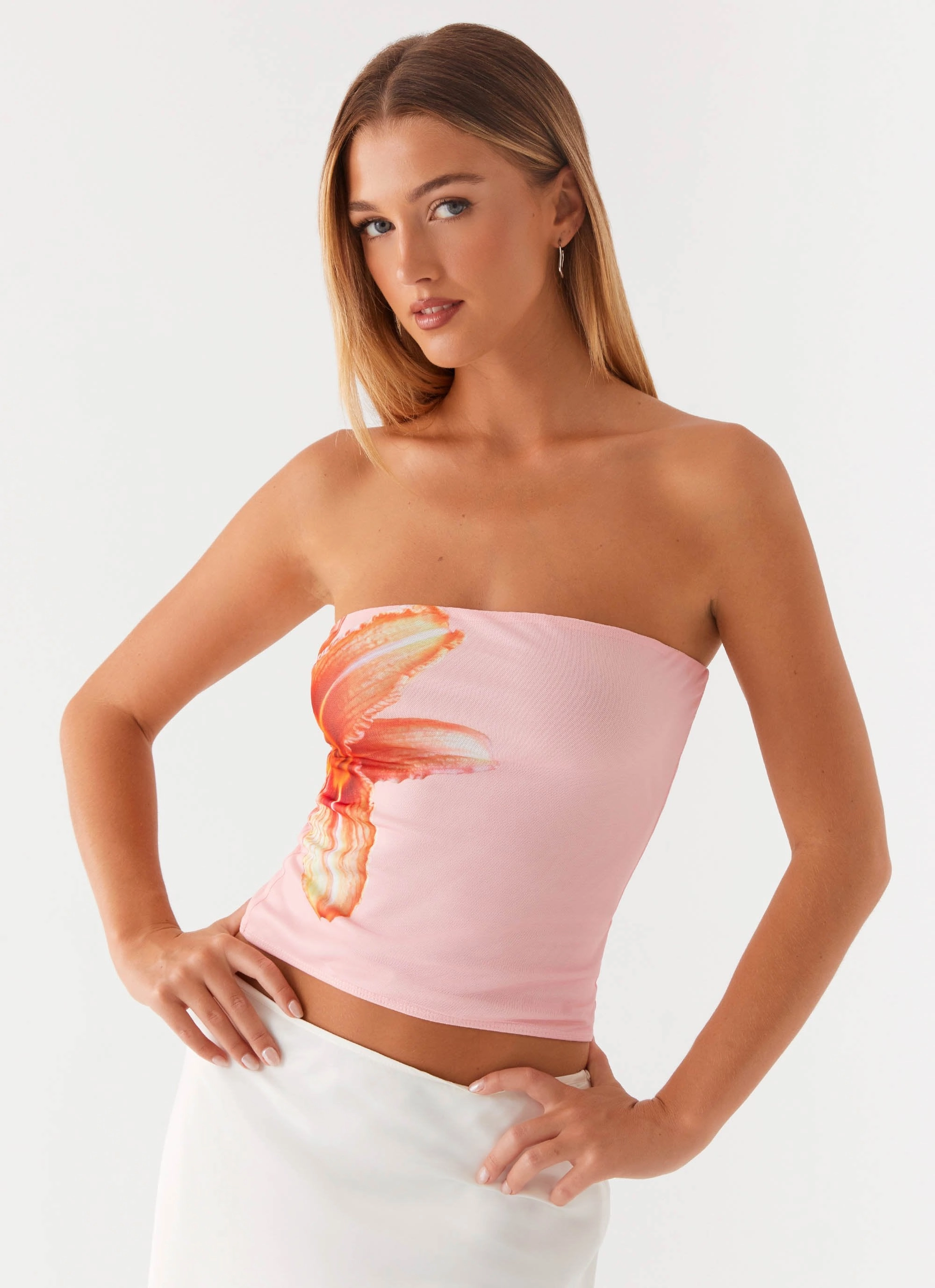 Fall For You Strapless Top - Pink Modern Polo