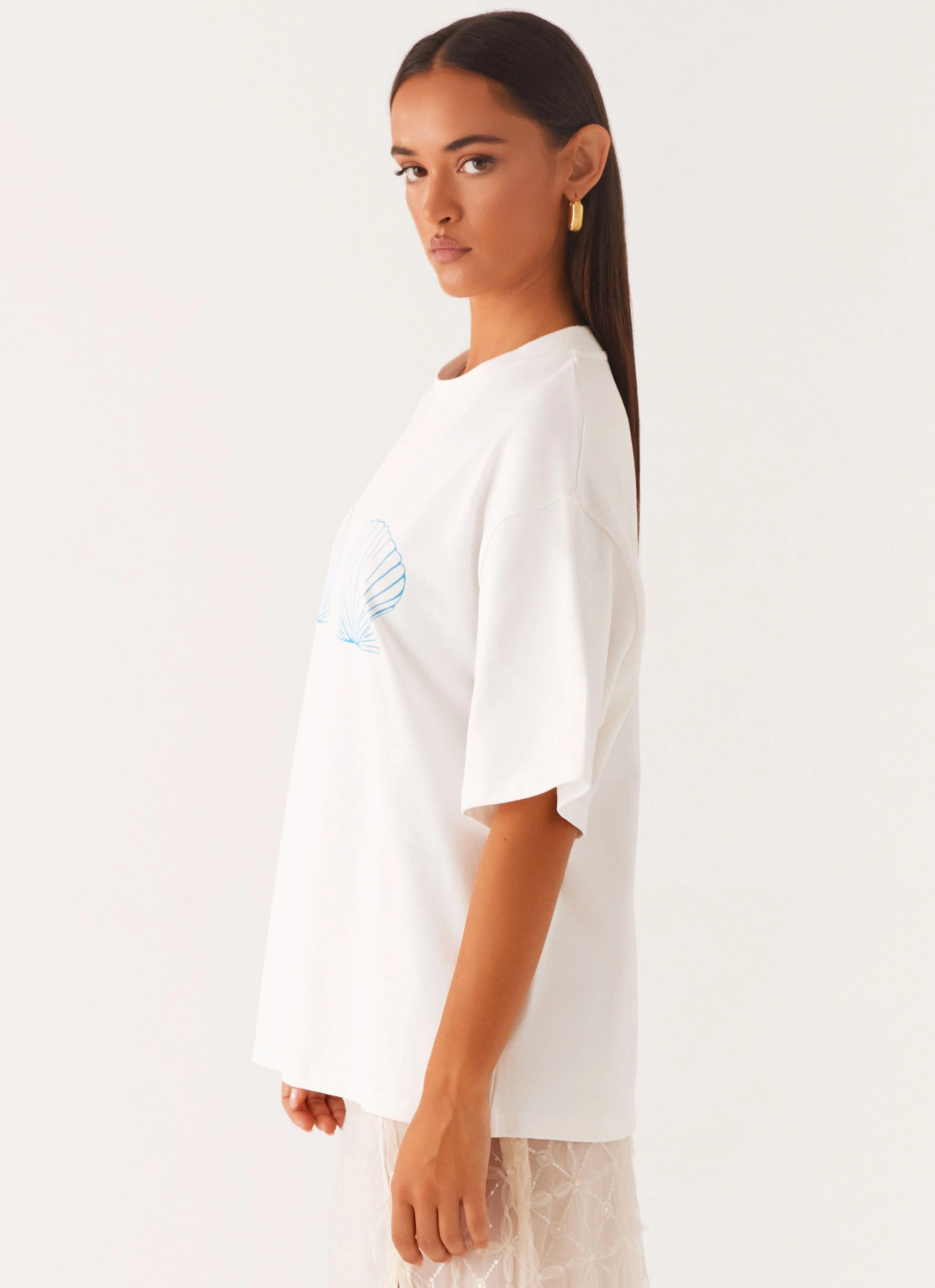 FlexFoamInserts Born To Have Fun Oversized Graphic Tee - Blue Shell