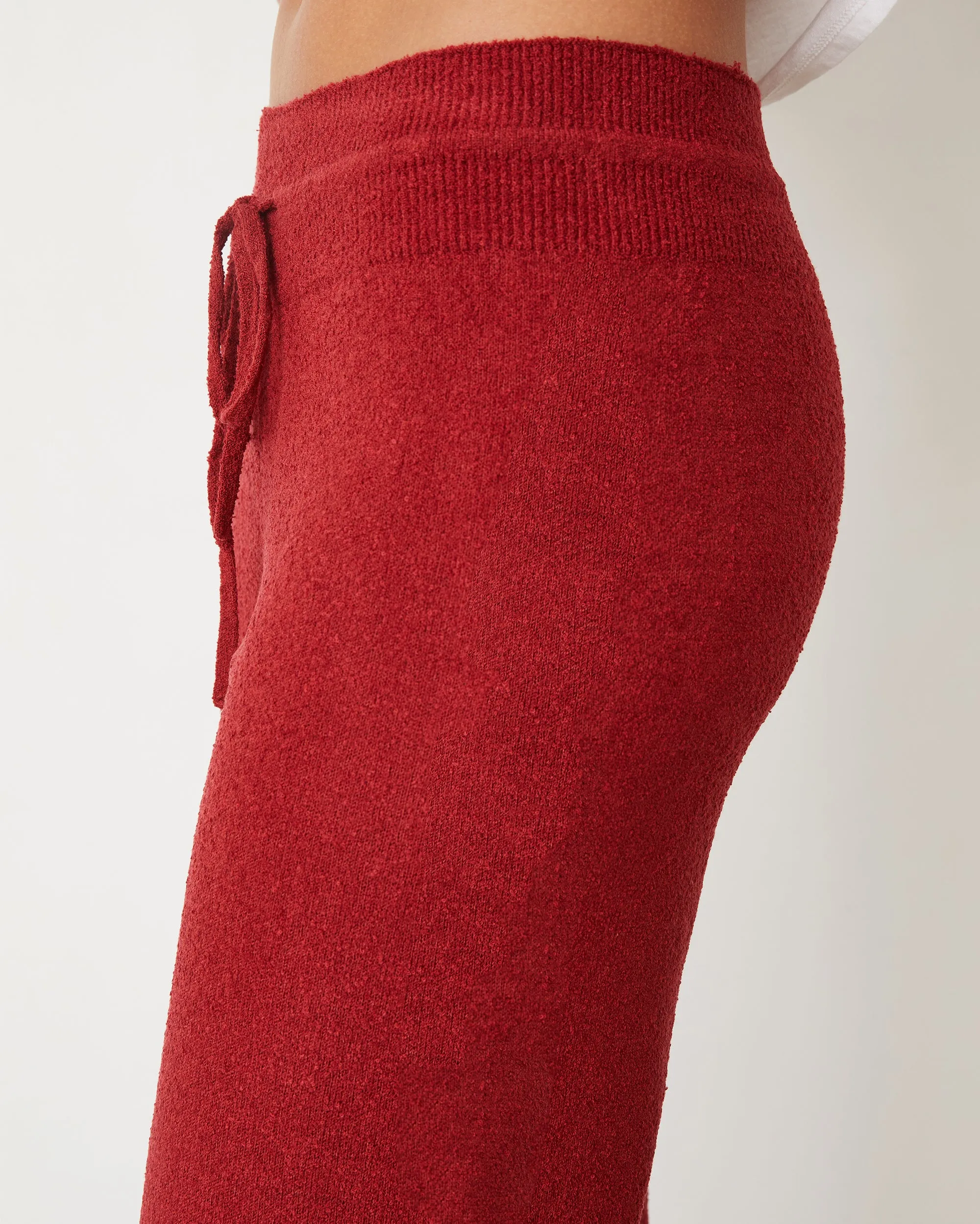 Boucle Knit Crop Straight Leg Pant AbrasionResistant