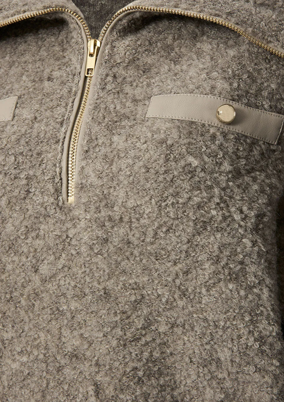 Boucle knit tops×short pants