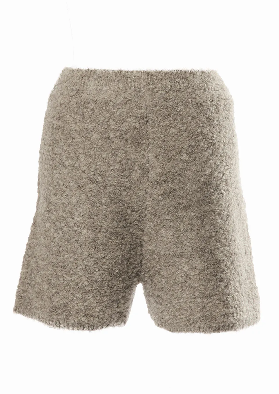 Boucle knit tops×short pants