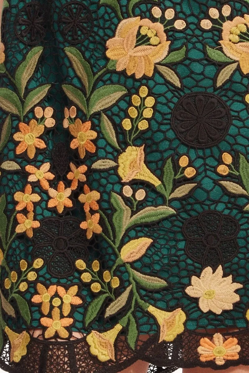 Layered-Look Clarisse Mini Dress - Harvest Bloom