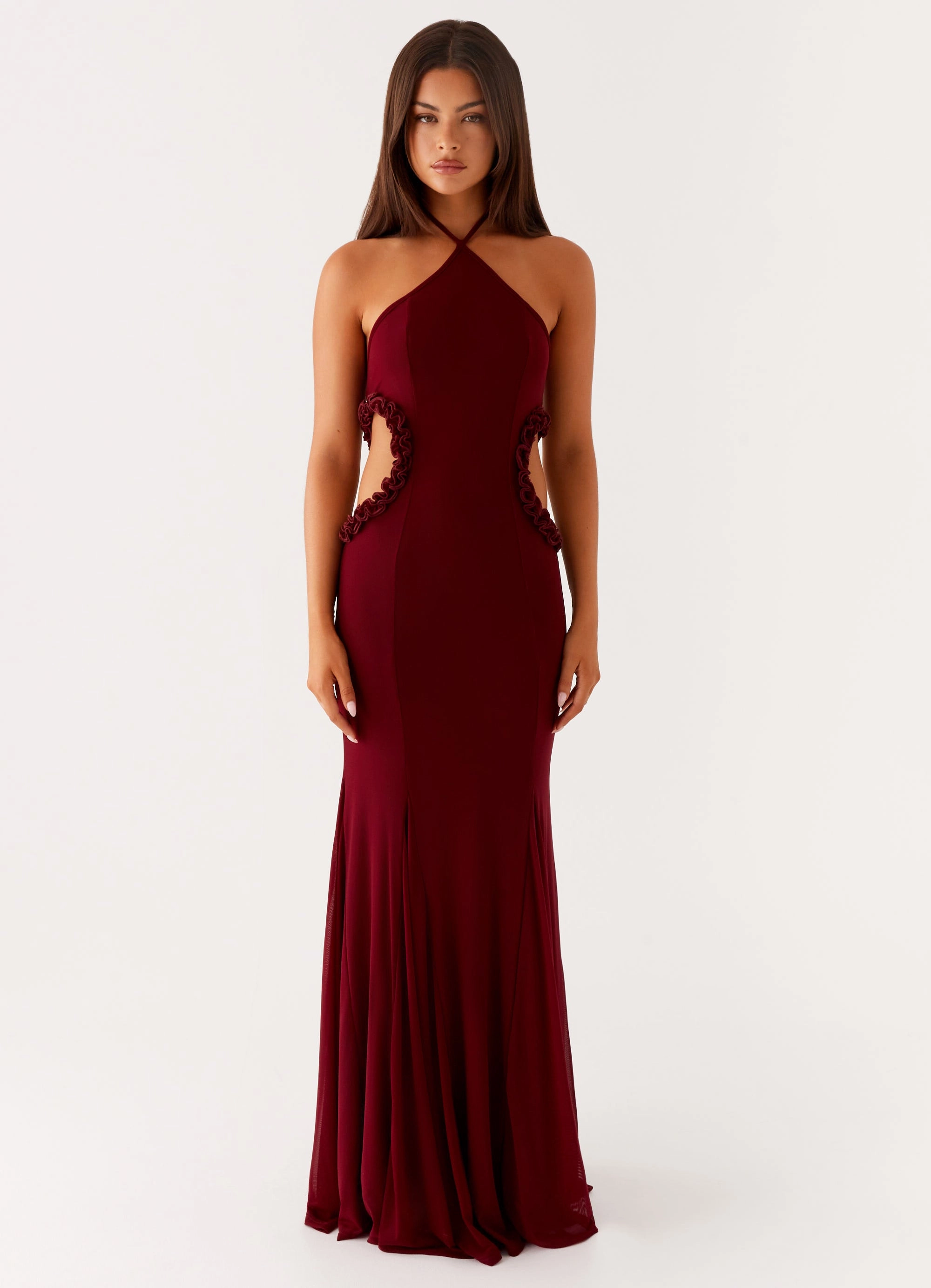Jemima Maxi Dress - Raspberry Wine Perfect Wearable Light and Breezy