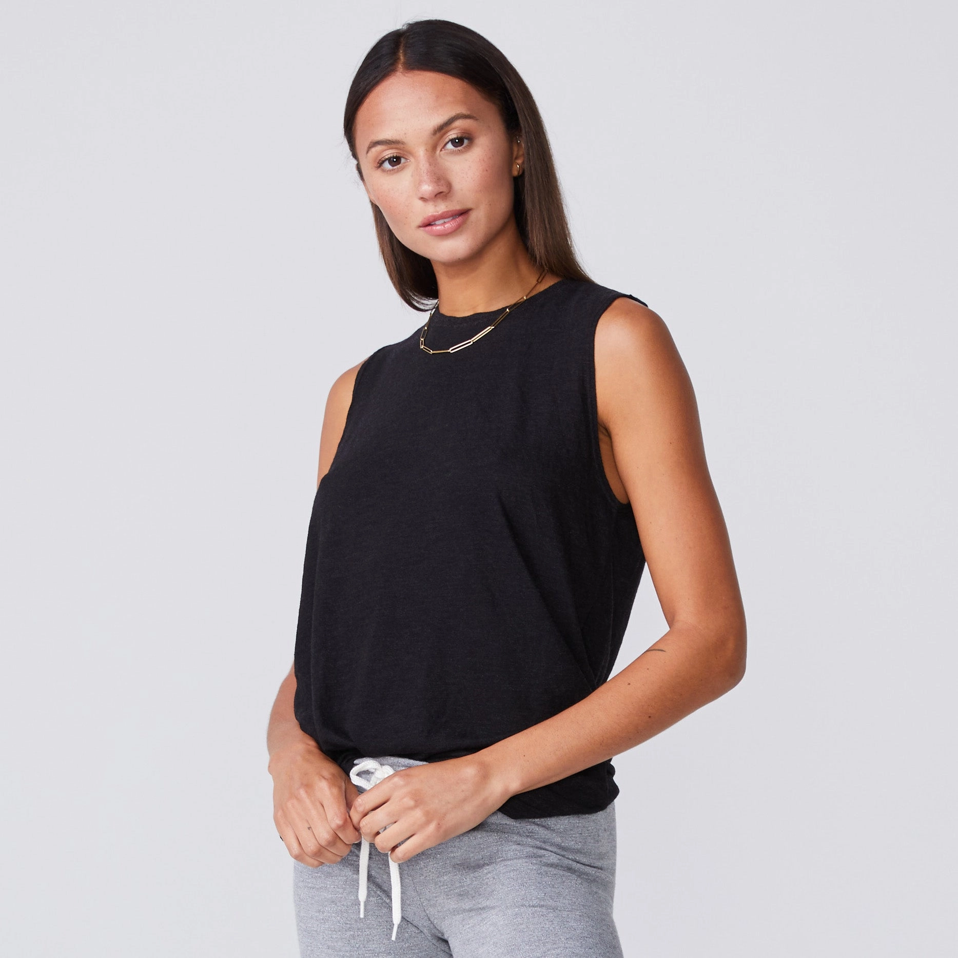 Boyfriend Muscle Tank LightReflectiveTrim Soft Material