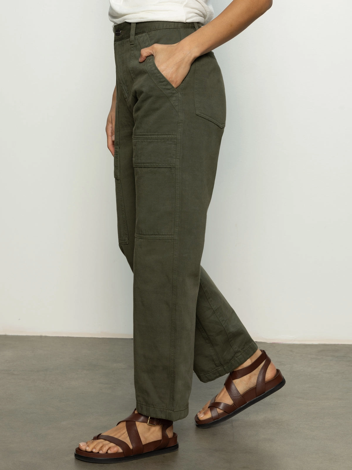 Stretchable Boyfriend Utility Pant Kalamata