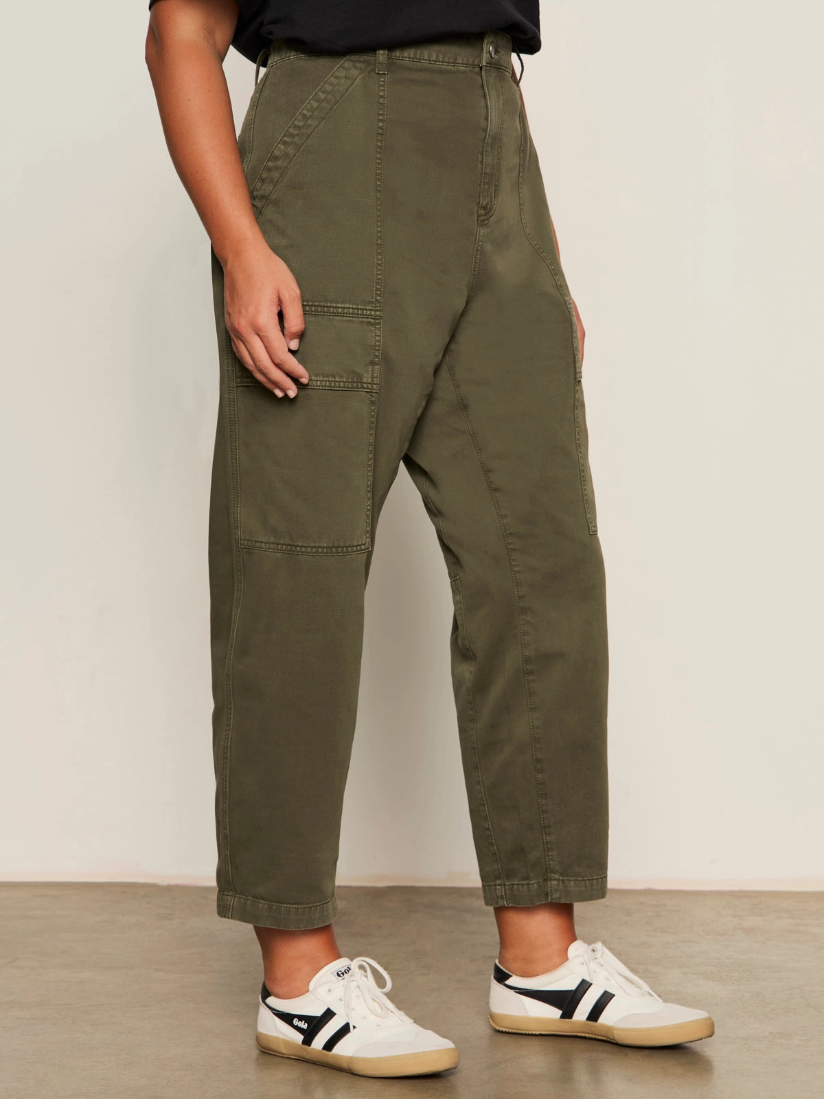 Boyfriend Utility Pant Kalamata Extended Sizing Casual Stretch Wear Essential Look