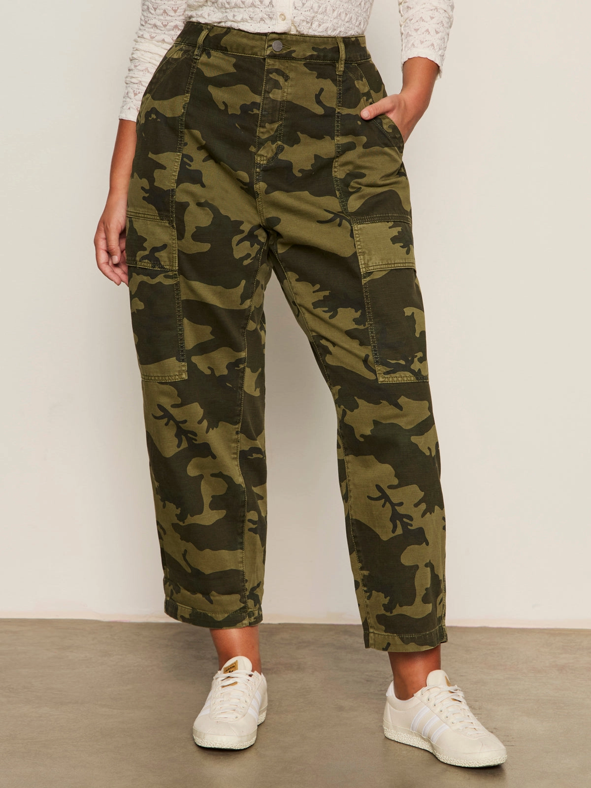 Ripstop Fabric Technology Boyfriend Utility Pant Rambler Camo Extended Sizing