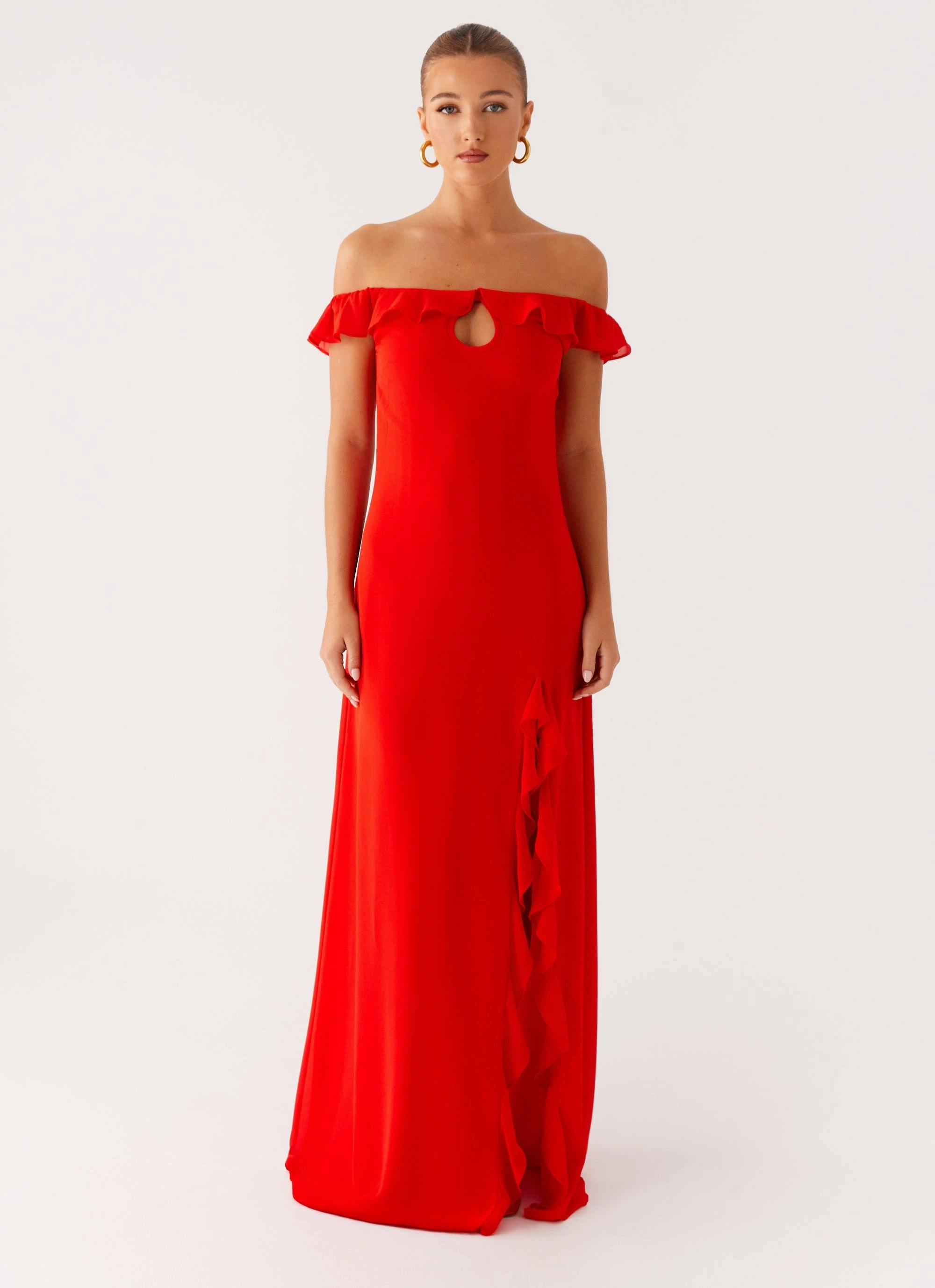 Braxton Maxi Dress - Red Perfect For Any Occasion Flower Grace